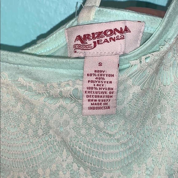 MINT LACE PEPLUM TOP - Picture 4 of 5